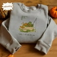 thumbnail image 2 of Frog and Toad Embroidered Shirt, Vintage Embroidery Tee, Take Life Easy Laid-back Embroidered Gift Top, 2 of 5