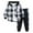 01-White, variant on RUTAYY Toddler Boys Outfit Sets Long Sleeve Patchwork Plaid Prints Button Hooded Tops Elastic Pants Fashion Clothing