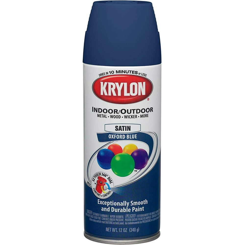 Krylon (K05352307-6 PK Oxford Blue Decorator 'Satin Touch' Spray Paint