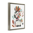 thumbnail image 4 of Stupell Industries Rainbow Blooms Zebra Animals Painting Brown Floater Framed Canvas Art Print Wall Art, 25 x 31, 4 of 10