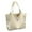 White, variant on Jierger Letter Patch Decor Corduroy Shopper Bag Women Shoulder Bags Ladies Handbag Student Bag Casual Canvas Shoulder Bag for College Work Daily