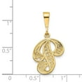 thumbnail image 3 of Diamond2Deal 14K Yellow Gold Script Filigree Letter P Initial Pendant for Women, 3 of 5