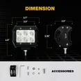 thumbnail image 7 of Nilight Led Light Bar 4PCS 4inch 18w Flood Led Bar Fog Lights Led off Road Lights Driving Lights,, 7 of 7