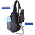 thumbnail image 6 of WATERFLY Small Sling Bag,Crossbody Shoulder,Chest Bag Lightweight Travel Hiking Walking for Women Men-Black, 6 of 9