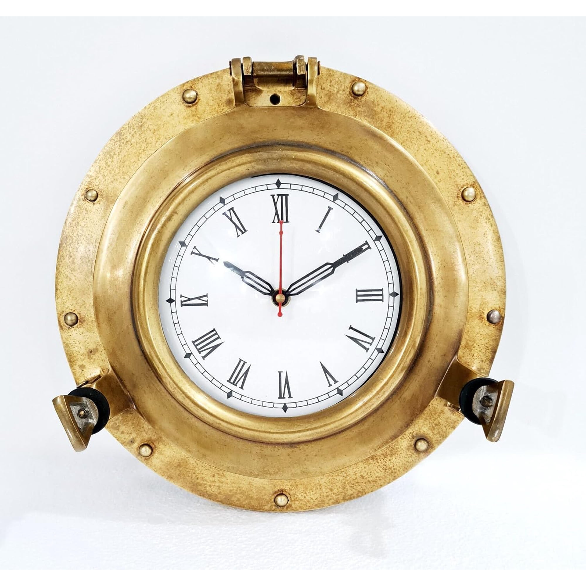 11 Antique Marine Brass Ship Porthole Clock Nautical Wall Clock Home Decorative