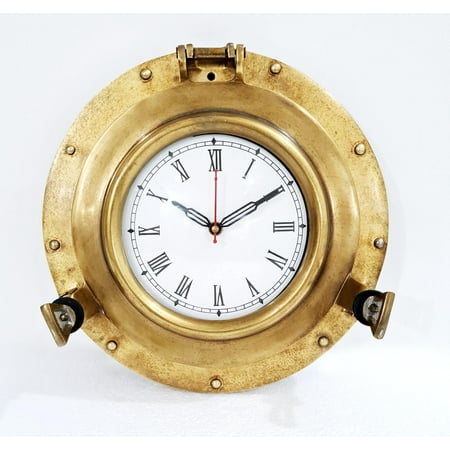 11 Antique Marine Brass Ship Porthole Clock Nautical Wall Clock Home Decorative