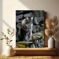 thumbnail image 6 of Fluffy Cat Portrait Canvas Wall Art，Animal Decor for Living Room Bedroom Office Study Room, 6 of 8