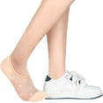 thumbnail image 4 of Sheer No Show Socks for Women Lace Mesh Low Cut Liner Socks Ultra Thin Nylon Invisible No See Footies Sock, 4 of 7