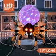 thumbnail image 2 of Araña hinchable JOYIN de 8 pies con luz giratoria para decoración de Halloween, 2 of 8