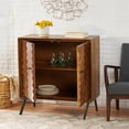 thumbnail image 2 of Yordani Mid-Century Modern Handcrafted Mango Wood Sideboard, Dark Brown, 2 of 12
