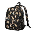 thumbnail image 2 of Cute Cartoon Corgi Backpack Backpack for School,Cute School Bag,Schoolbag with Adjustable Shoulder Straps & Padded Back,13.8"x11.4"x6", 2 of 6