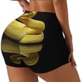 thumbnail image 1 of Balery Yellow White-Lipped Pit Viper Pantalones cortos de entrenamiento estampados para mujer, sin costuras, ajustados, para gimnasio, yoga, correr, deportes, ejercicio activo, fitness.-Large, 1 of 8