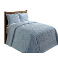 thumbnail image 6 of Better Trends 81" x 110" Bedspread For Twin Size Bed 100% Cotton Soft & Breathable Bedding Luxurious Medallion Design, Machine Washable (Blue) Rio Collection, 6 of 6