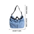thumbnail image 3 of Bolso bandolera grande para mujer, bolso de hombro tipo tote de lona para el día a día, viajes, trabajo y compras: bolso versátil e informal., 3 of 6