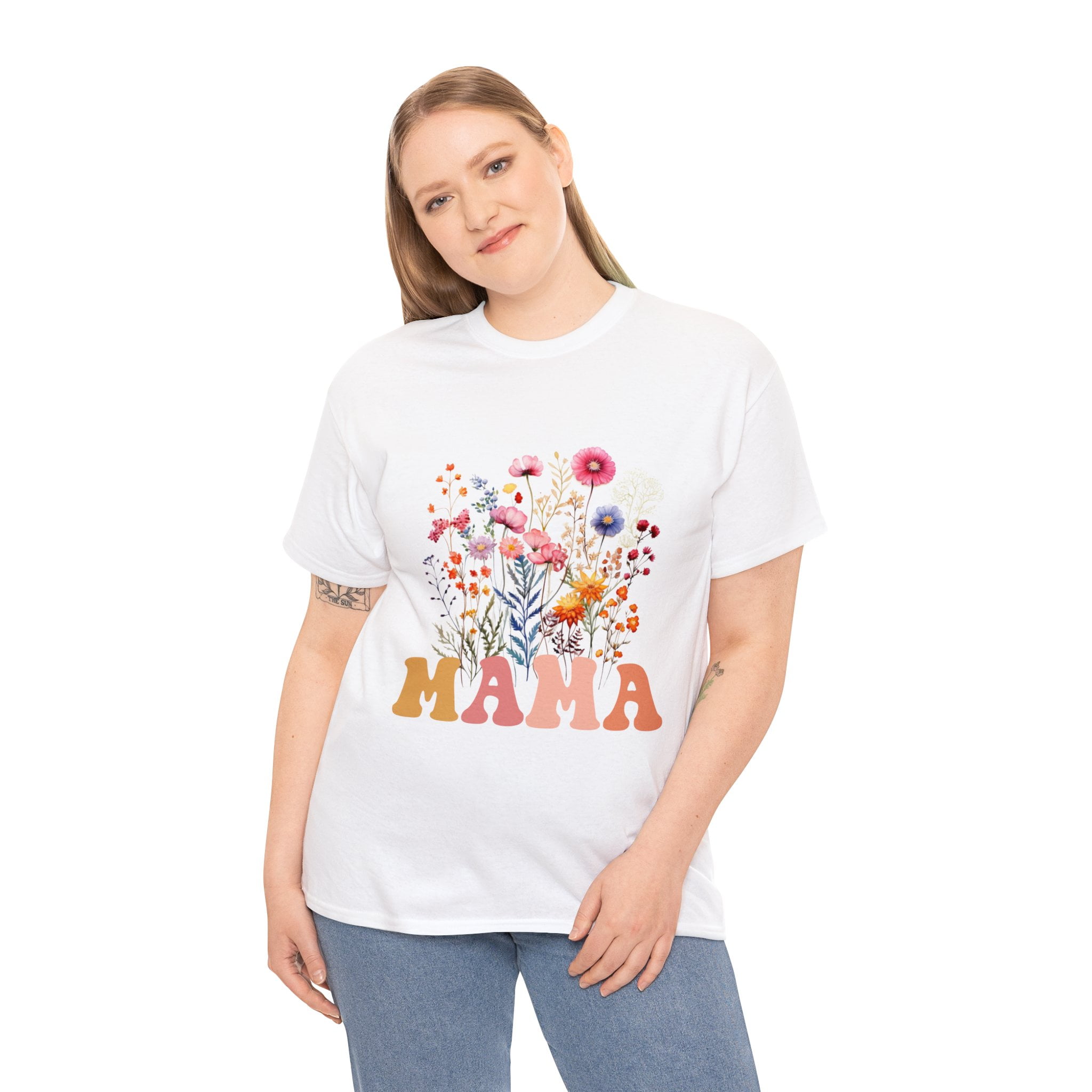 Mama Wildflowers Shirt, Retro Mom TShirt, Mother's Day Gift ID