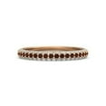 thumbnail image 3 of HeartsAndYou 3ct Round Cut Natural Garnet Moissanite Half Eternity Band 14k SOLID Rose Gold, 3 of 9