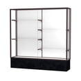 thumbnail image 7 of Waddell 573PB-SN-BS Monarch 72 x 72 x 16 in. Beige Stone Base Lighted Floor Display Case, Plaque Back - Satin, 7 of 7