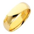 thumbnail image 2 of 14k Solid White Italian Gold Comfort Fit Plain Wedding Band 6mm, 2 of 2
