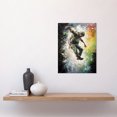 thumbnail image 2 of Base Jumping Multicoloured Paint Splat Action Shot Unframed Wall Art Print Poster Home Decor Premium, 2 of 5