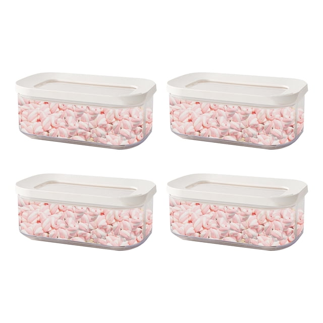 EastVita 4pcs Airtight Cereal Jar Storage Containers Set Waterproof Sealing Tank For Grain Sugar Flour Rice Nuts