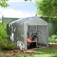 thumbnail image 2 of Outsunny Tente de Rangement, Remise Extérieure Portable avec Grande Porte, Gris Pâle, 2 of 10