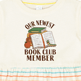 thumbnail image 4 of Inktastic Our Newest Book Club Member Girls Baby Dress, 4 of 5