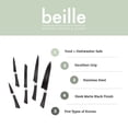 thumbnail image 3 of Beille 5pc Black Stainless Steel Knife Set Kitchen Utensils Home Goods, 3 of 7