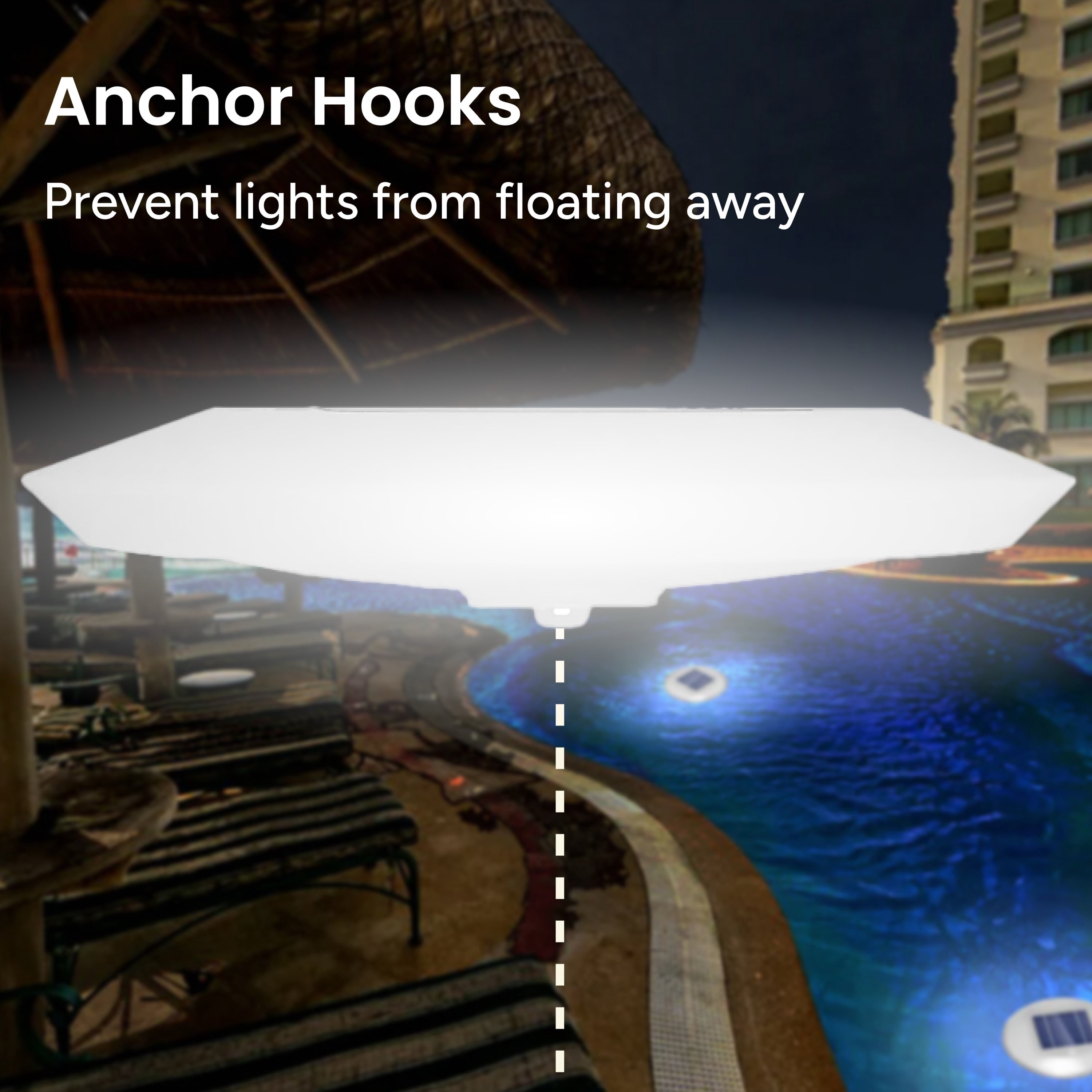Techko Outdoor Solar Floating Pool Lights – White Light (2 Pack)