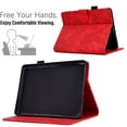 thumbnail image 2 of Tablet Case for 6" Kindle Paperwhite (Previous 10th Gen 2018), Embossed Tree Pattern PU Leather Book Style Smart Auto Wake/Sleep Cover with Stand Card Slots Magnetic Clasp Shockproof Case, Red, 2 of 10