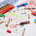 thumbnail image 6 of Sonic the Hedgehog Kids Coloring Art Set with Pencil Case Markers Crayons and Stickers 30 Pieces, 6 of 9