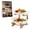 2 Tier White, variant on Tier Countertop Organizer, Fruit Bowl with Bamboo Wood Stand for Kitchen Counter, Snack Dessert Cake Tray Plate Rack for Party Wedding, Basket for Vegetable Storage, Salad Buffet Server
