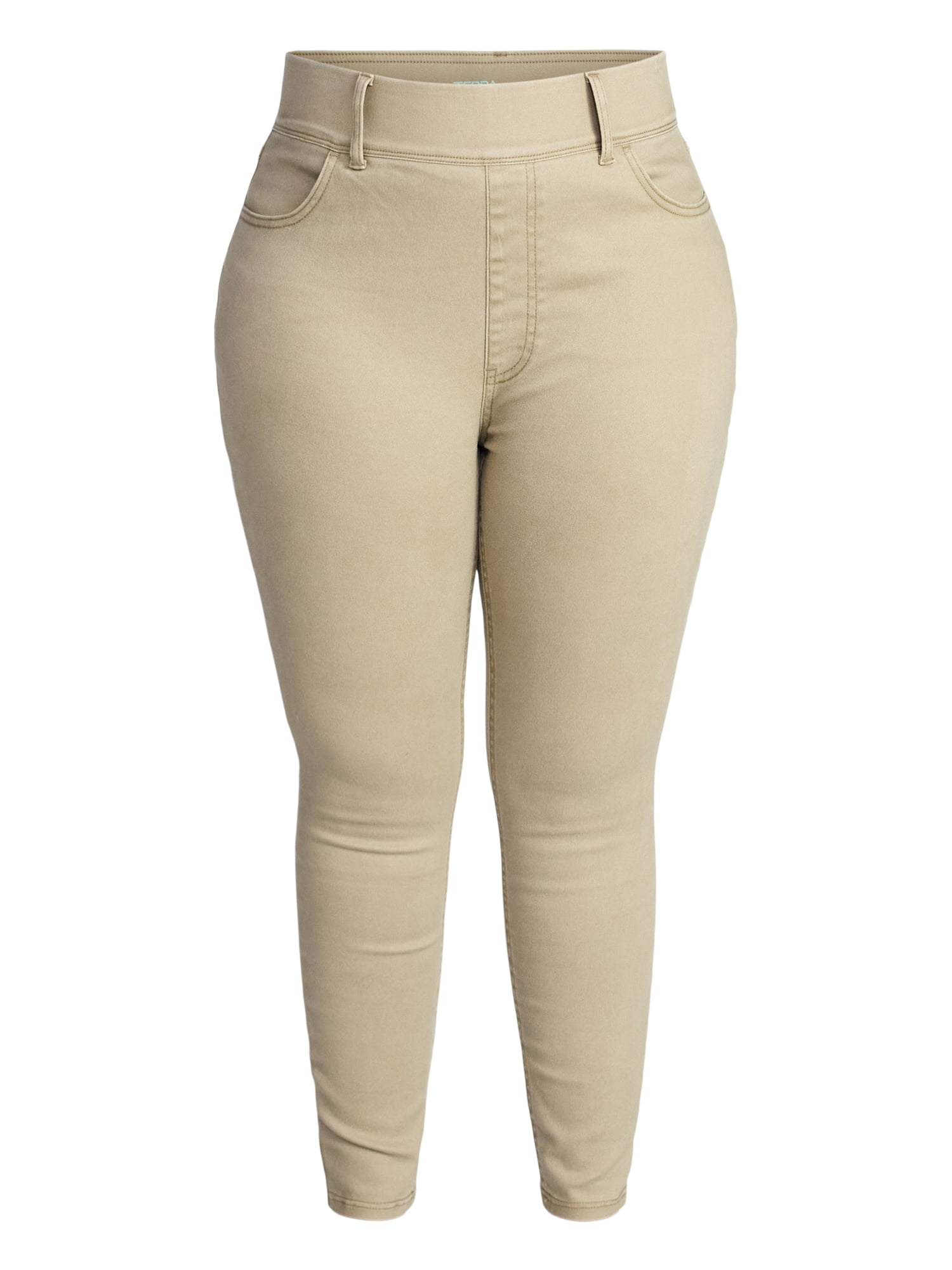 Terra & Sky Women's Plus Size Pull On High Rise Skinny Jeggings, 28" Inseam, Sizes 0X-4X