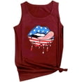 thumbnail image 2 of Alkepwun American Flag Sleeveless Shirts for Women Stars Stripes Graphic Tees 4th of July Patriotic Tank Tops, 2 of 3