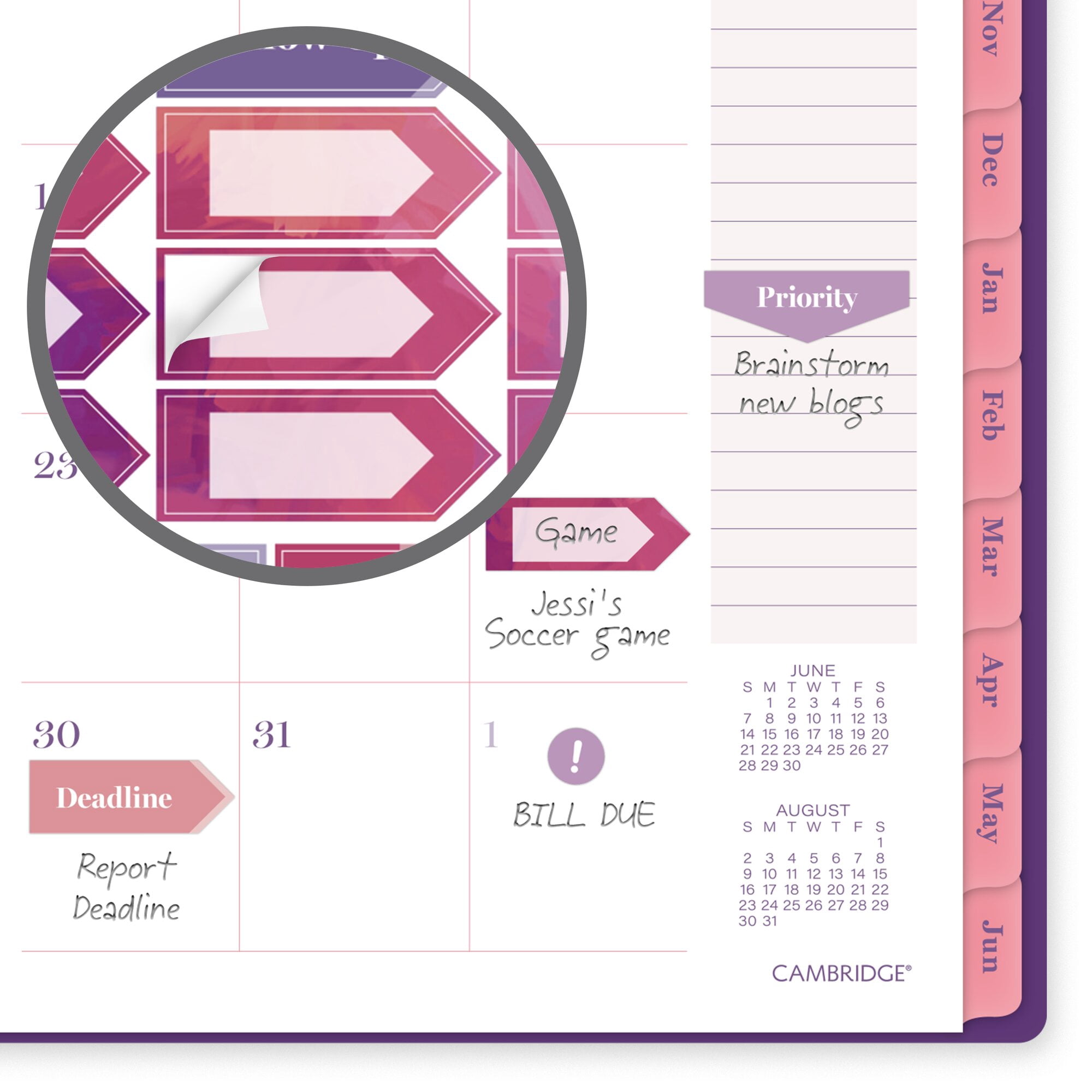 Mead Cambridge Filbert Academic 2026-2027 Weekly Monthly Planner Small 5 12 x 8