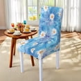 thumbnail image 4 of TSOVTHRID Daisy Blue Tie Dye Print 7 Pcs Tablecloth Chair Cover Set Chair Covers Rectangle Table Cloth Oil Proof Waterproof for Dining Room Banquet Party Festival Decor, 4 of 6