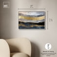 thumbnail image 5 of Rivers Of Gold Blue Abstract Canvas Wall Art by Art Remedy, Silver Floater Frame, 24"x16", 5 of 7