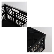3-Pack 42 L Plastic Storage Collapsible Crate, Folding Plastic Stackable Utility Crate