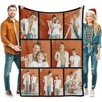 Fathers Day Personalised Gifts from Daughter Custom Blankets with Photos and Text Multiple Colors Sizes Soft Flannel Gifts for Men Birthday Gifts for Dad