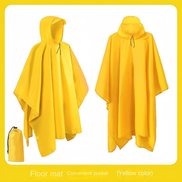 Two sets Three-in-one Cape Raincoat Adult Outdoor Hiking And Mountaineering Riding Lightweight Portable Multifunctional Poncho