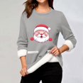 thumbnail image 2 of WEAIXIMIUNG Chandails en Molleton pour Femmes Sans Capuche Manches Longues Col Rond Poche Rembourré Pull Chaud, 2 of 5