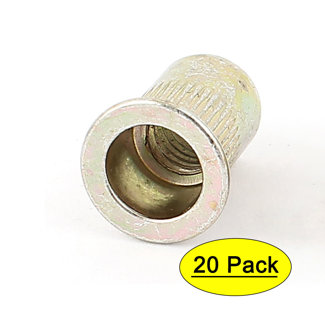 40Pcs 1/4”-20 Rivet Nuts Stainless Steel Threaded Insert Nut 1/4-20UNC Nutsert 