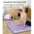 thumbnail image 3 of YR Tapete de Yoga Extra Gruesa para Tapetes de Ejercicio de Pilates para Interiores y Exteriores, Espuma NBR de 20 Mm de Espesor, Morado Claro, 3 of 7