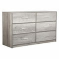 thumbnail image 3 of Kadyn Bedroom Dresser, Chest of Drawers,6-Drawer Dresser with Large Fabric Drawers for Bedroom, Living Room, Grey, 3 of 11