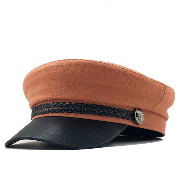 New High Quality Casual Military Cap Man Woman Cotton Beret Flat Hats Captain Cap Trucker Vintage Black Sport Dad Bone Male56-58CM Gao Jinjia LED