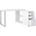 thumbnail image 3 of Pemberly Row Modern Computer Desk Home Office Corner L-Shape in White, 3 of 4