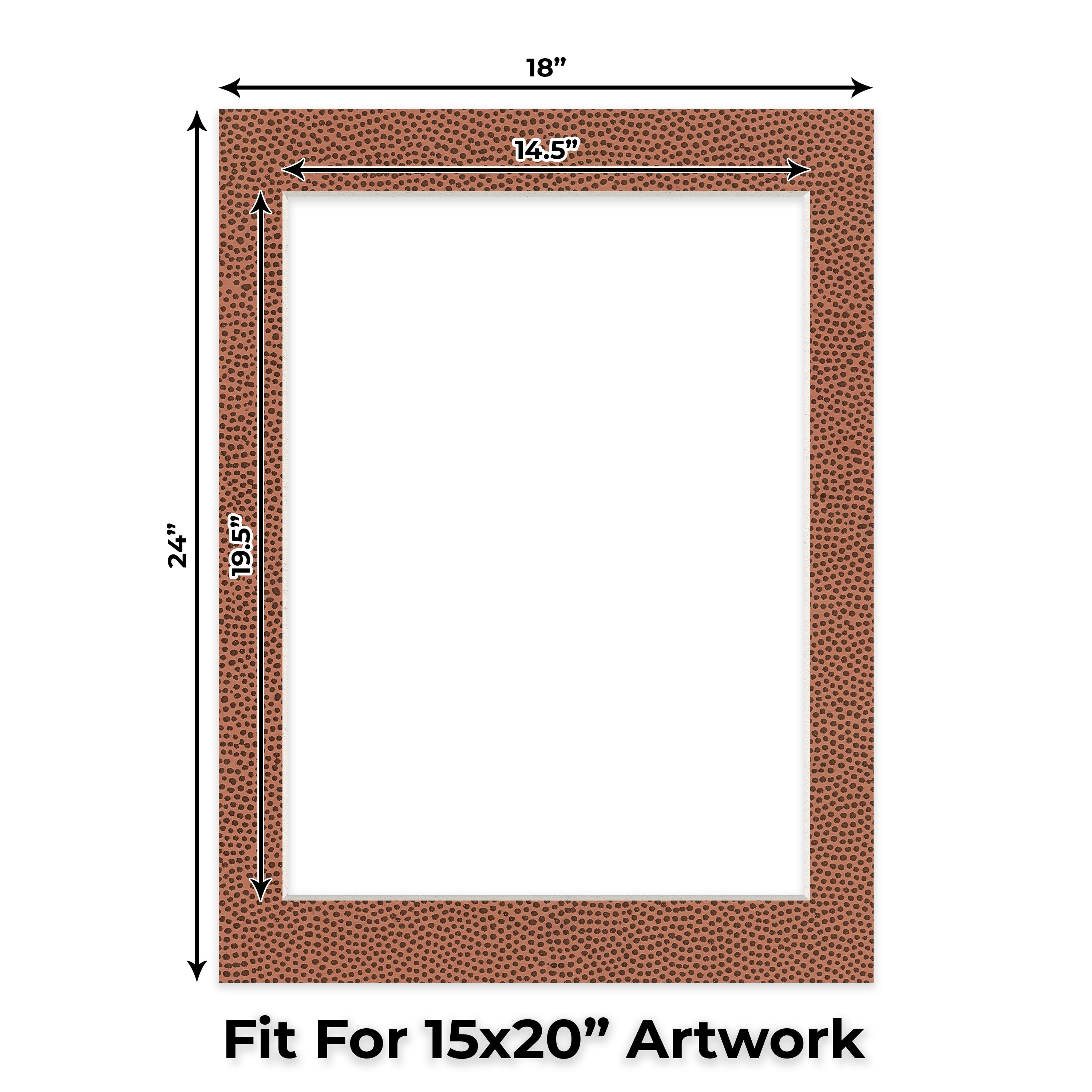 Football Texture Picture Frame Mat for 18x24 Frames - Fits 15x20 Photos - 25 Mats