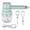 Green 2-in-1 / Glass cup 300ml, variant on Cordless Electric Hand Mixer and Food Chopper 2-in-1 Portable Whisk with 300ml Glass Bowl, Green, 1-Piece