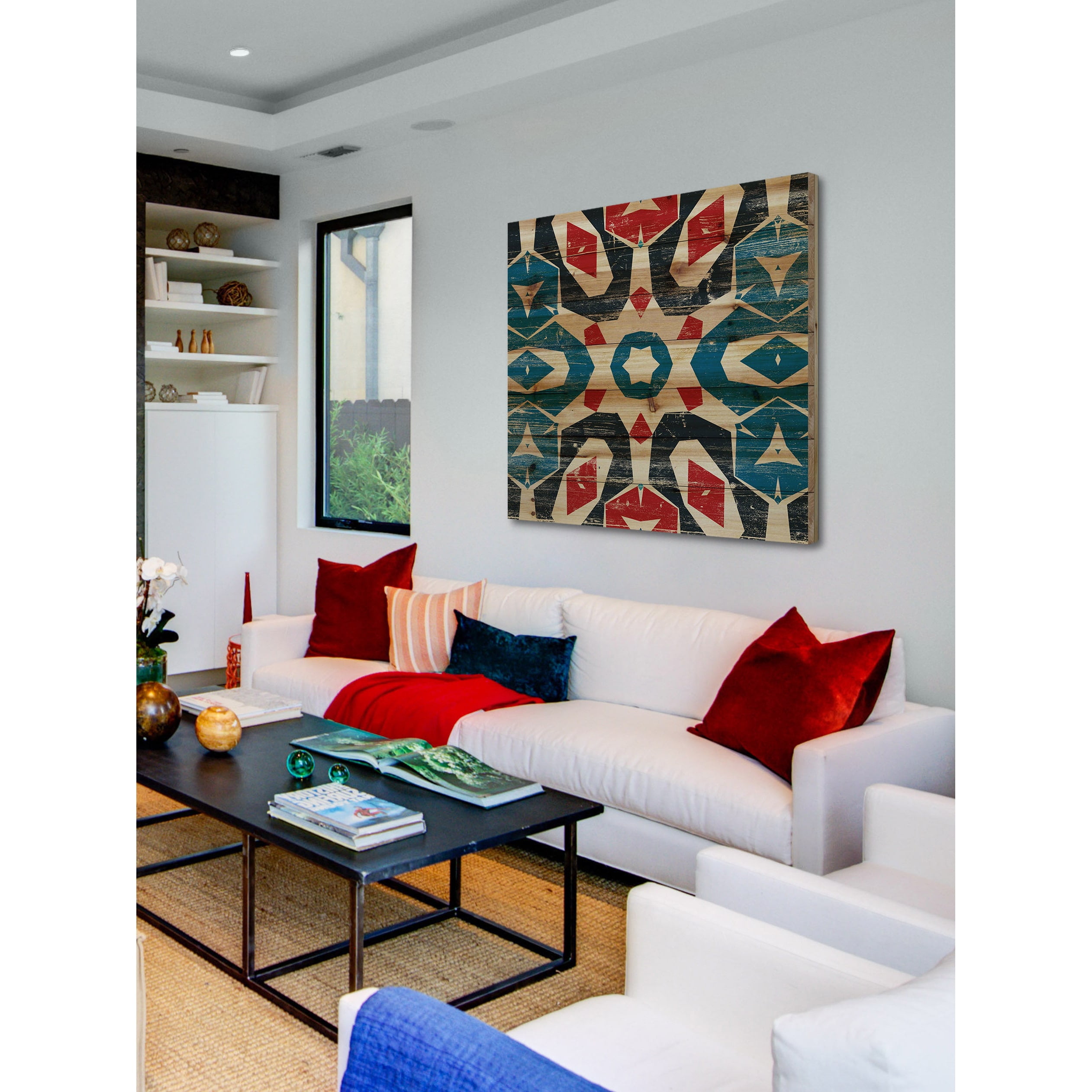 Marmont Hill - "Star Explosion" Painting Print on Natural Pine Wood
