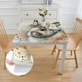 thumbnail image 2 of Acheng Rabbit Floral Crown Square Tablecloth Waterproof 100% Polyester Easter 40*40, 2 of 8