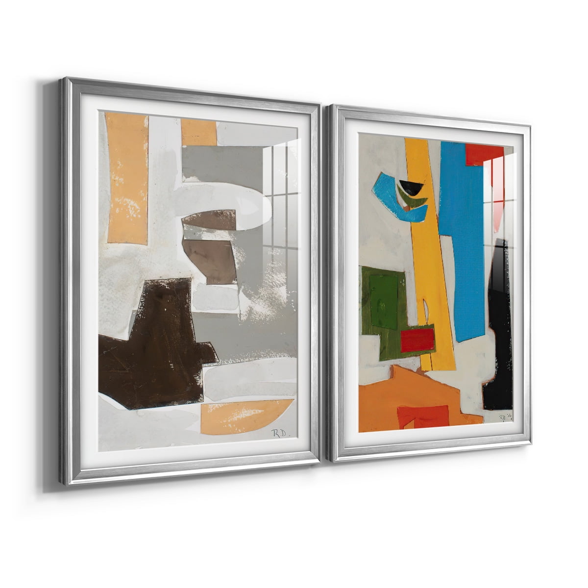 Wexford Home Andalusian Forms III Premium Framed Print, 18.5" x 24.5" - Ready to Hang, Silver (Set of 2)